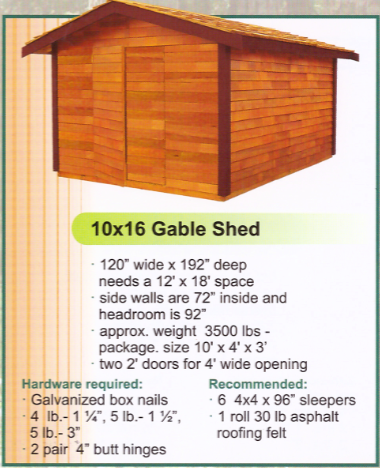GABLE SHEDS
